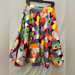 Plenty by Tracy Reece Geo-Stripe Circle Skirt, size 6